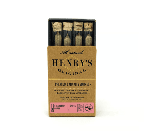 Henry's Original - Strawberry Cough Preroll 4-Pack 2g