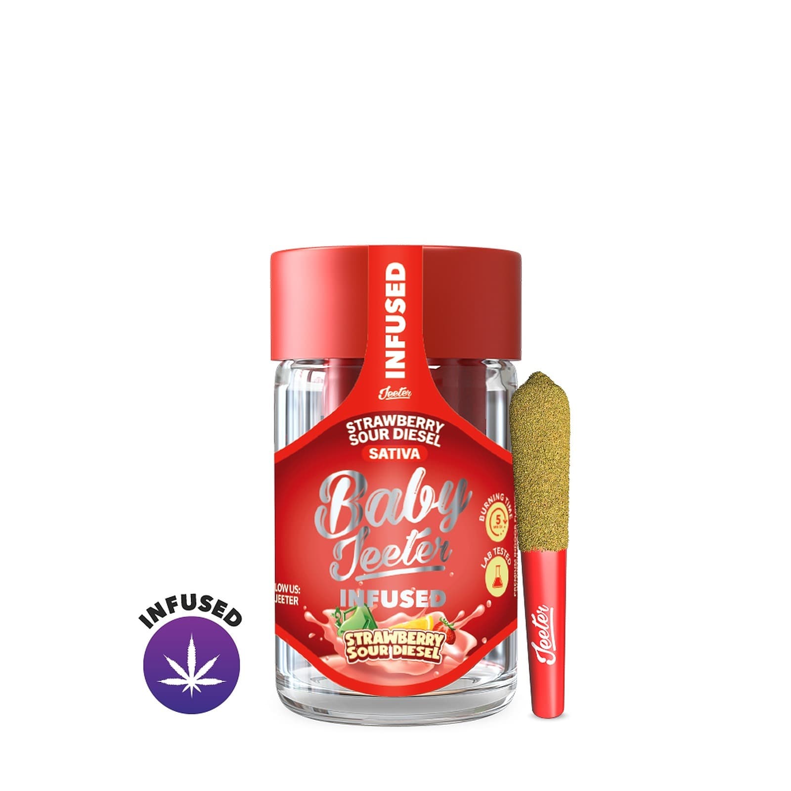 Jeeter - Strawberry Sour Diesel Mini Infused Preroll 5pk