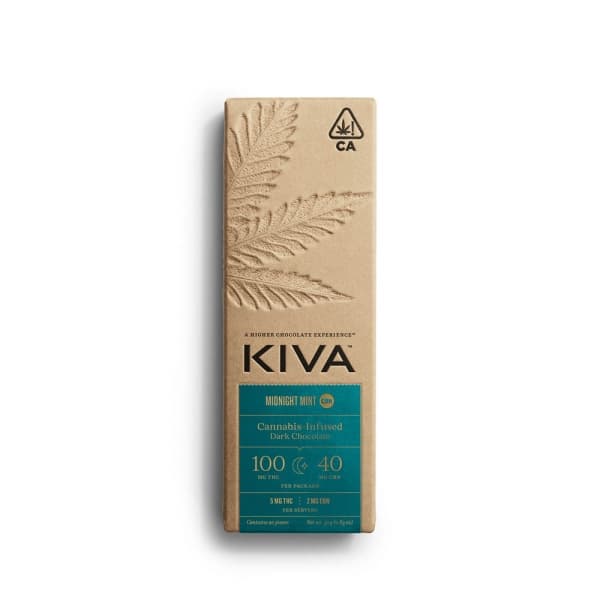 Kiva - Midnight Mint Dark Chocolate Bar CBN 5:2