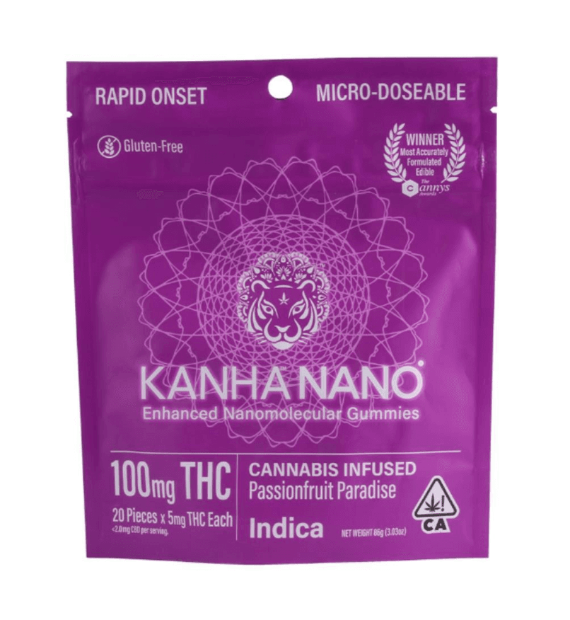 Kanha - Nano Passionfruit Gummies Indica 100mg