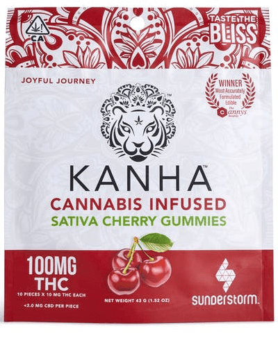 Kanha - G.A.D - Cherry Gummies Sativa 100mg