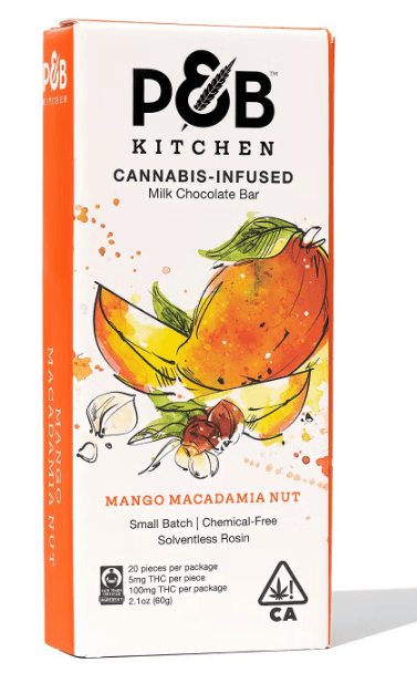 Papa & Barkley - Mango Macadamia Nut Kitchen Milk Chocolate Bar 100mg