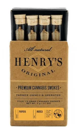 Henry's Original - Papaya Prerolls 4pk 2g