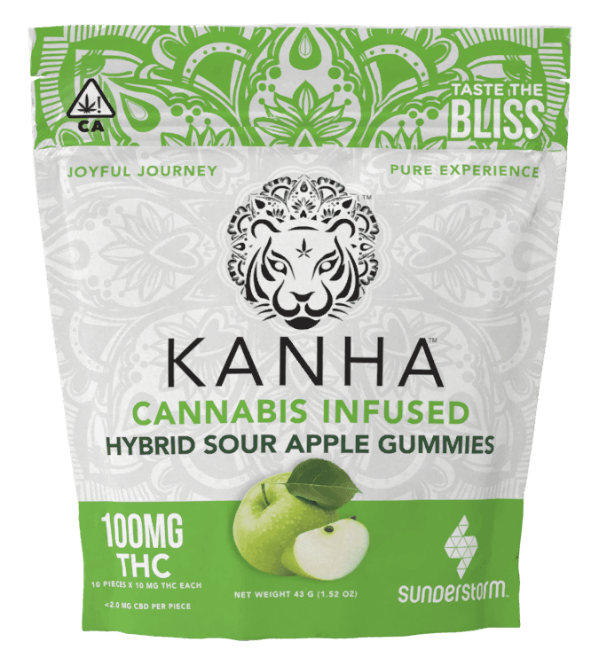Kanha - Nano Sour Apple Gummies Hybrid 100mg
