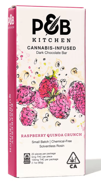Papa & Barkley - Raspberry Quinoa Crunch Kitchen Dark Chocolate Bar 100mg