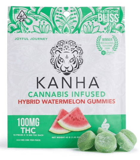 Kanha - G.A.D - Watermelon Gummies Hybrid 100mg
