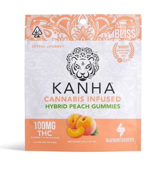 Kanha - G.A.D - Peach Gummies Hybrid 100mg
